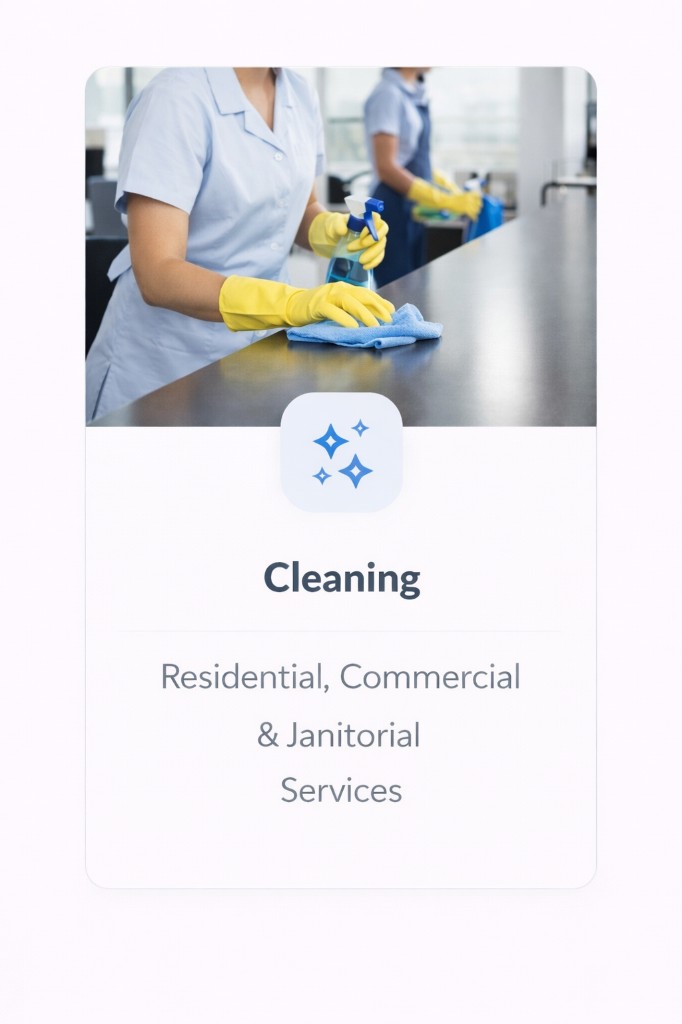Cleaning team wiping surfaces in a modern office