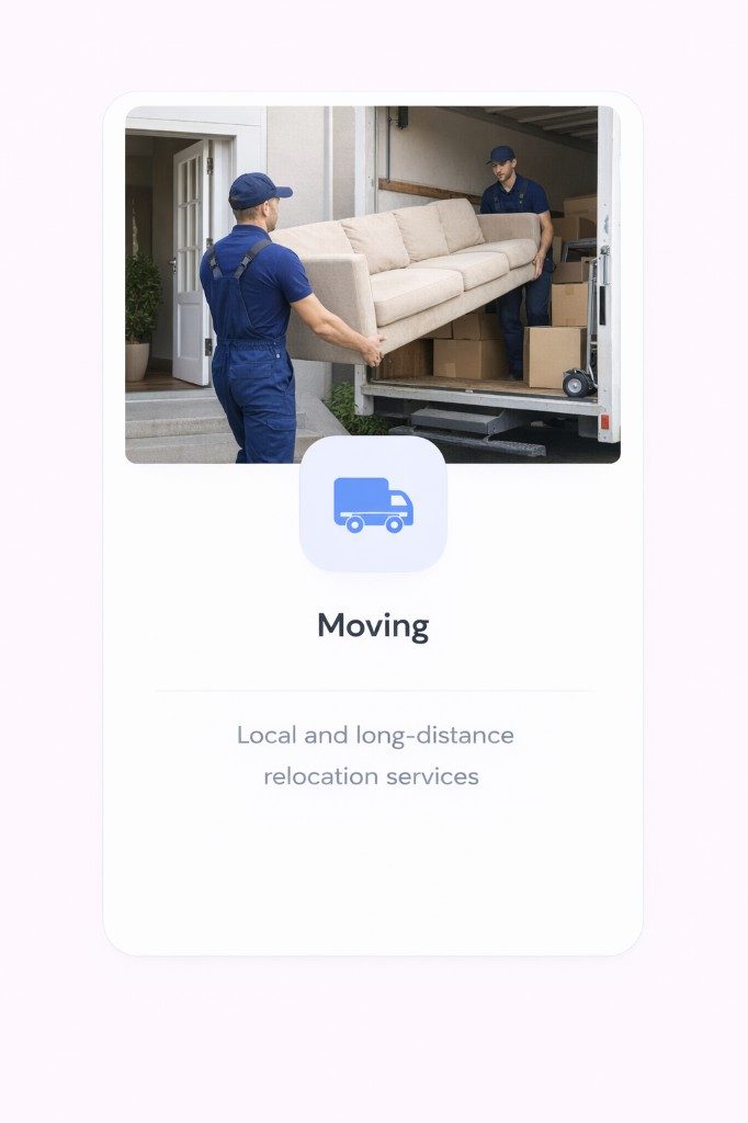 Moving crew carrying boxes from a house to a truck